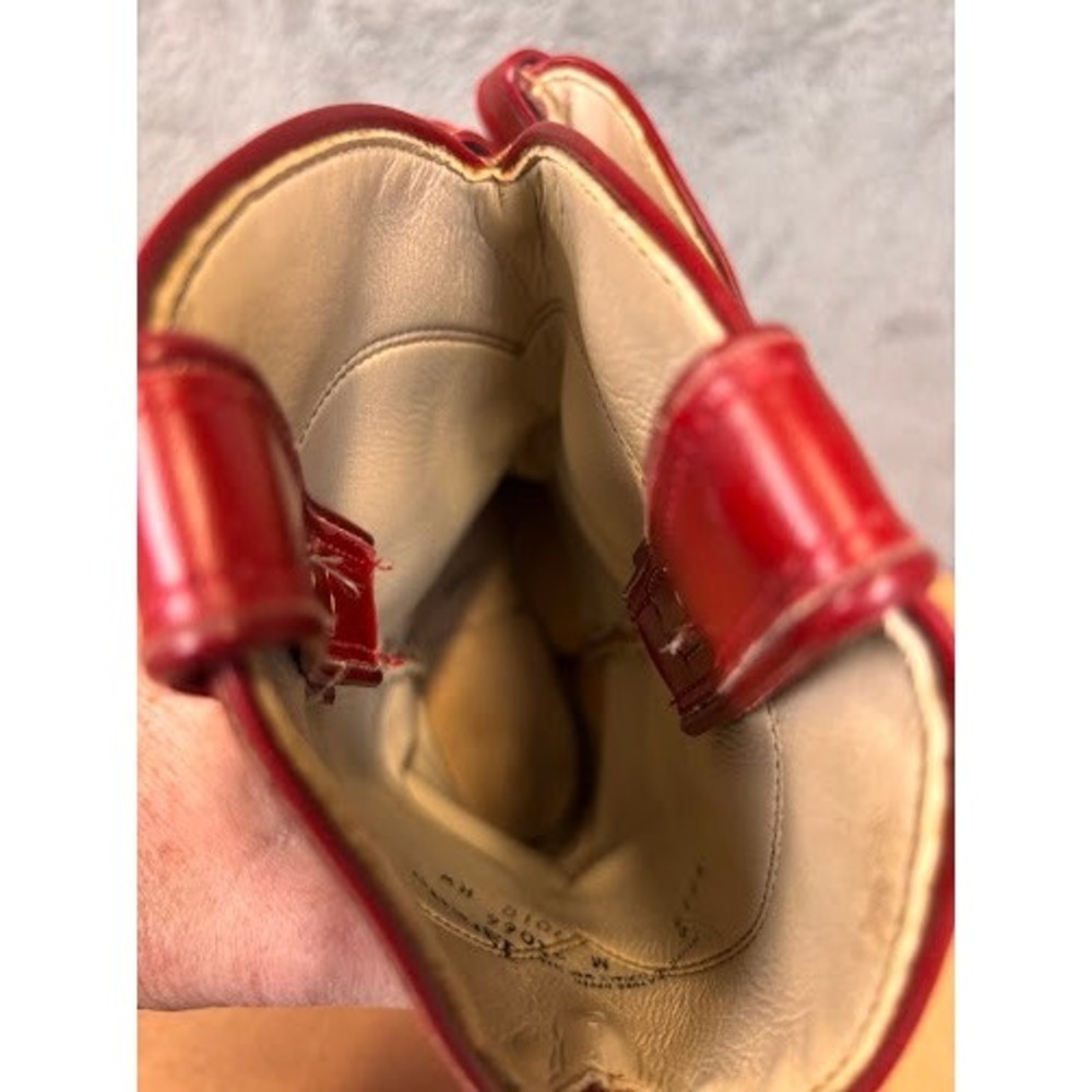 Vintage Laredo Red Leather Western Cowboy Boots Womens 6 M Made in USA 32066 - Picture 6 of 8